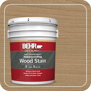 5 gal. #ST-127 Beach Beige Semi-Transparent Waterproofing Exterior Wood Stain