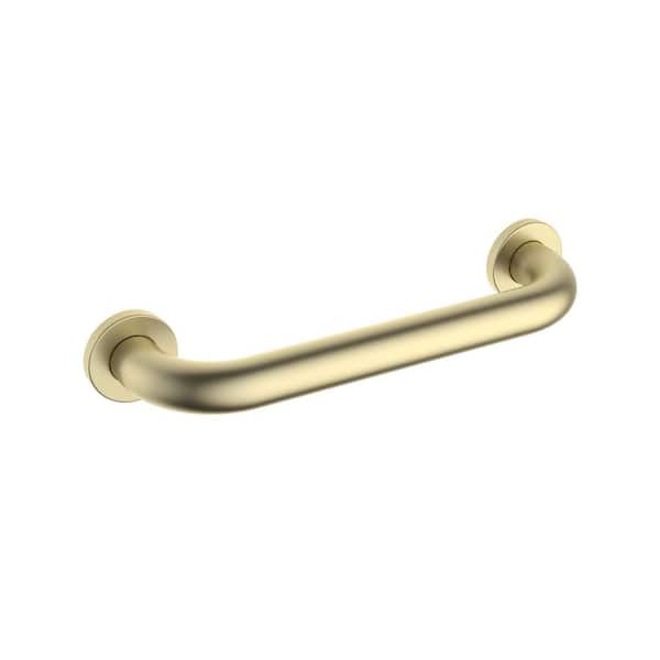 12 in. Concealed Screw Grab/Assist Bar Shower/Toilet Grab Bar for Handicapped or Elderly in Brushed Gold