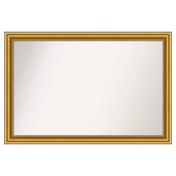 Amanti Art Townhouse Gold 39.75 in. x 26.75 in. Custom Non-Beveled Wood Framed Batthroom Vanity Wall Mirror