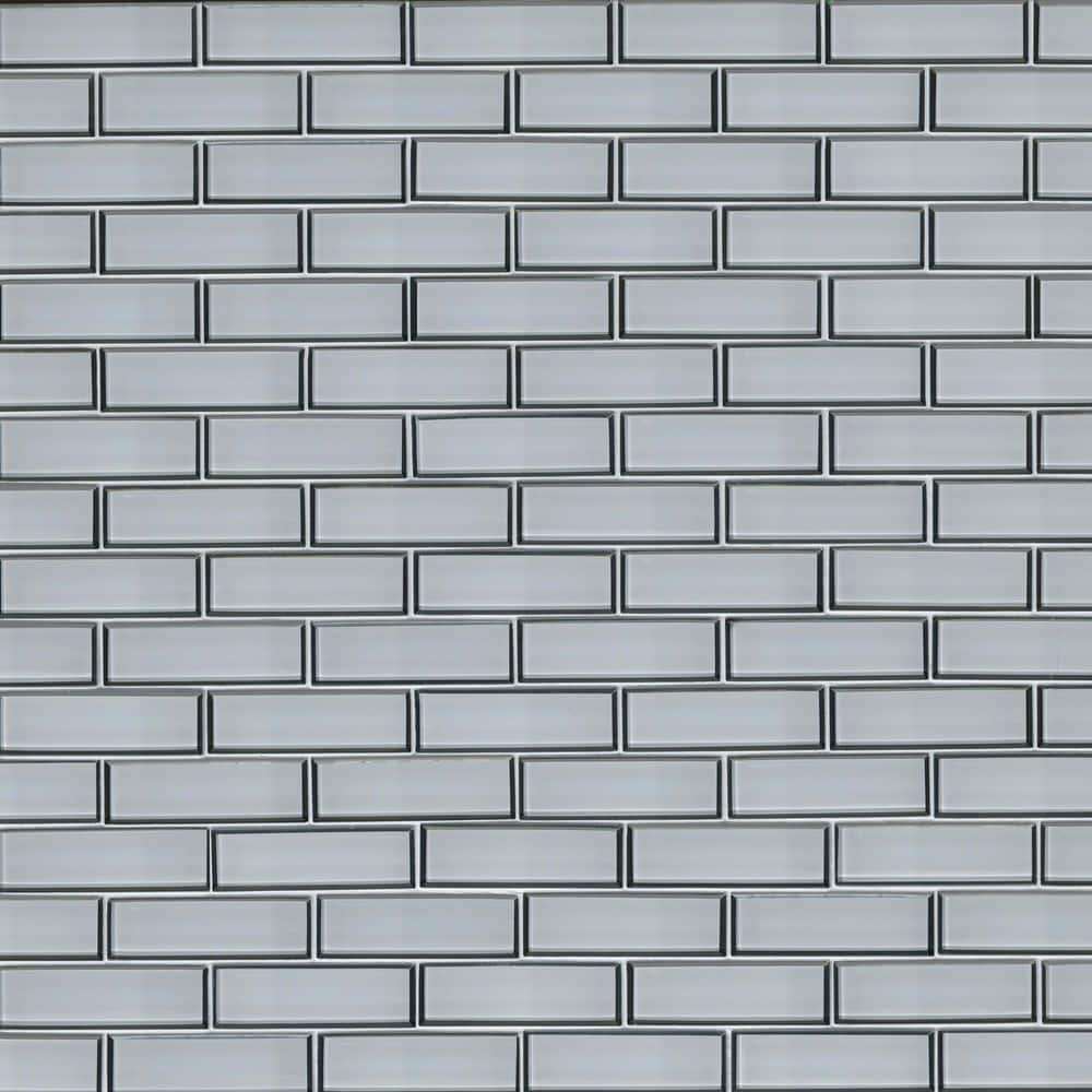 Ice Bevel Subway 12 in. x 12 in. Glossy Glass Mesh-Mounted Mosaic Wall Tile (9.6 sq. ft./Case) price history on PriceWatchPro