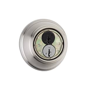 816 Single Cylinder Satin Nickel Key Control Deadbolt Featuring SmartKey Security with Microban Antimicrobial Technology
