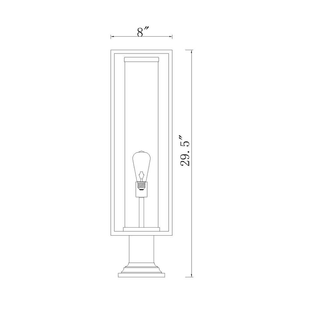 Dunbroch 30" Deep Bronze and Brass Outdoor Pier Light