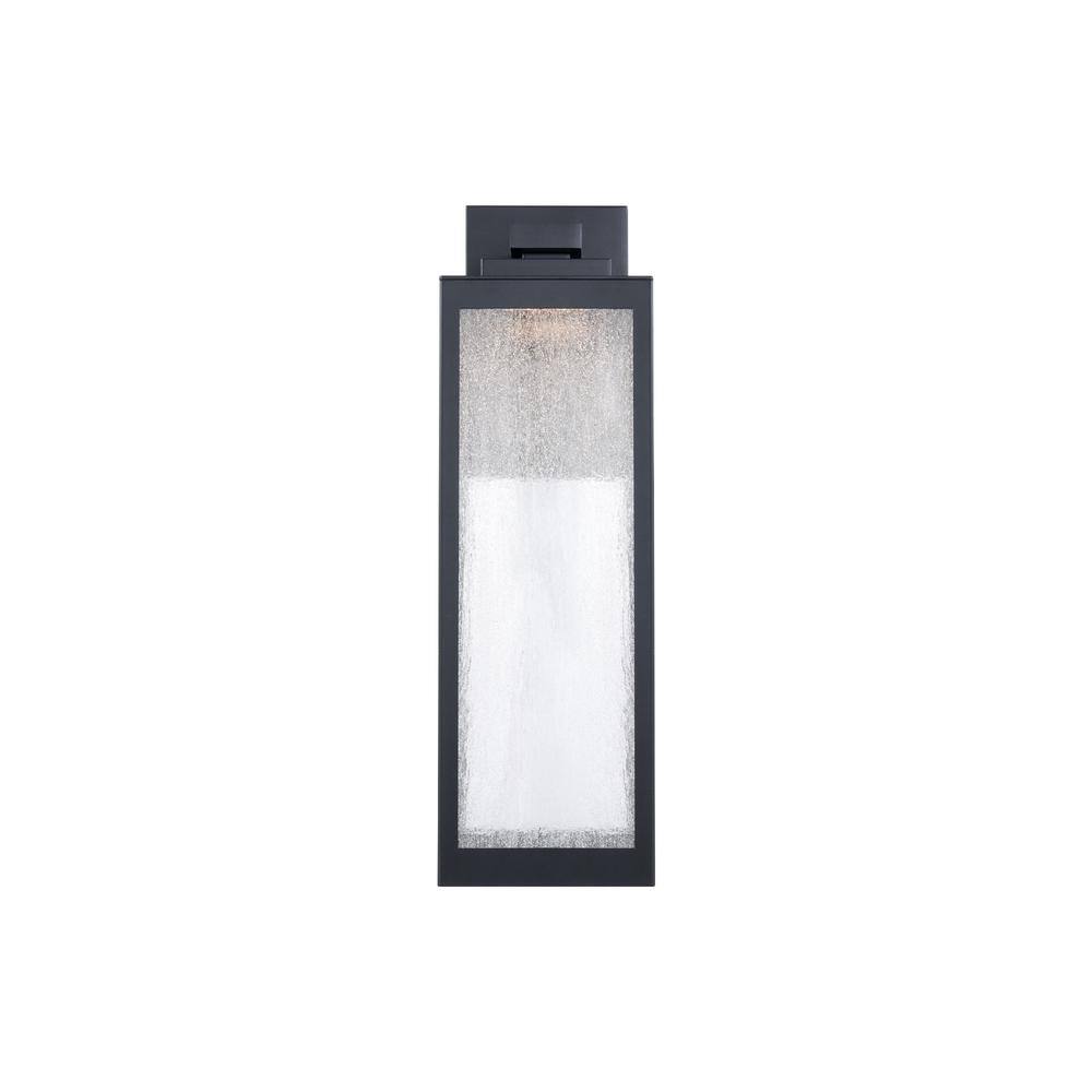 Black Aluminum LED Wall Sconce with Clear Glass Shade