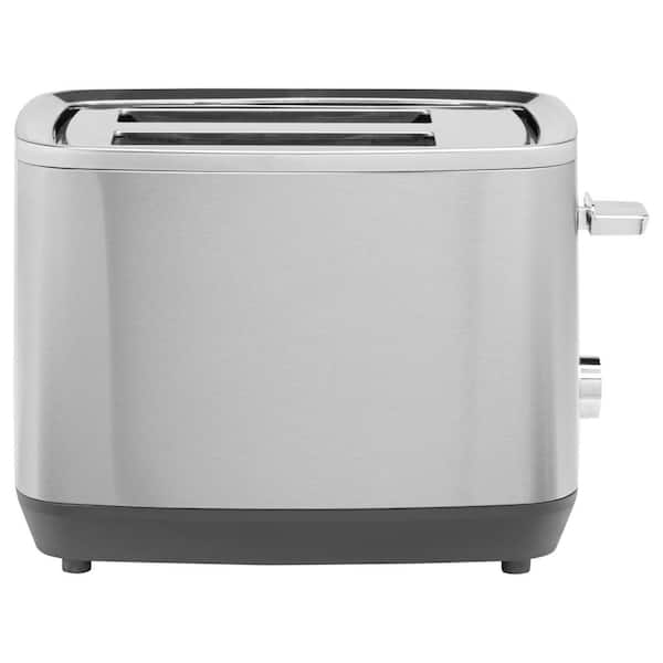 GE Stainless Steel Toaster, 2 Slice, Extra Wide Slots for Toasting  Bagels