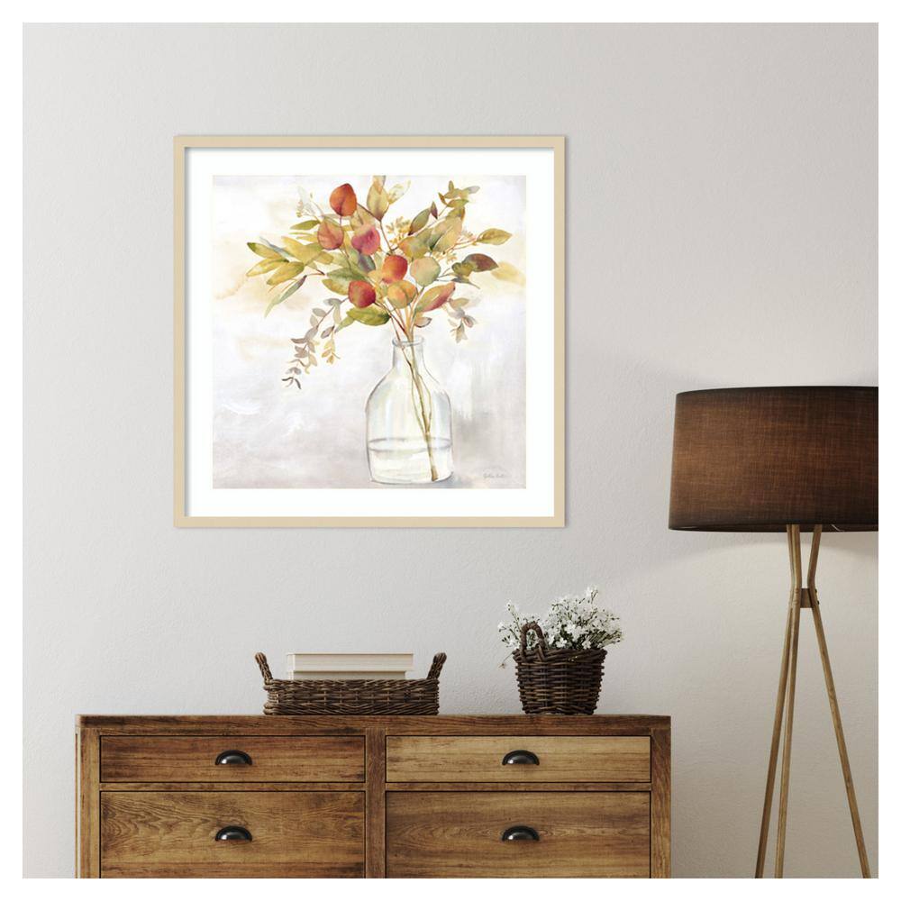 Eucalyptus Vase Fall I Framed Graphic Art Print in Natural Wood