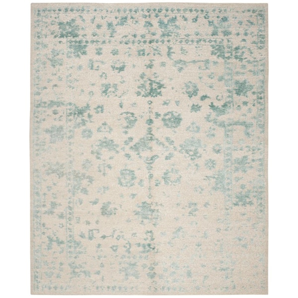 Centennial 9 ft. x 12 ft. Silver/Light Blue Oriental Area Rug