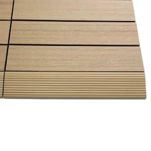 1/6 ft. x 1 ft. Quick Deck Composite Deck Tile Straight Fascia in Canadian Maple (4-Pieces/Box)