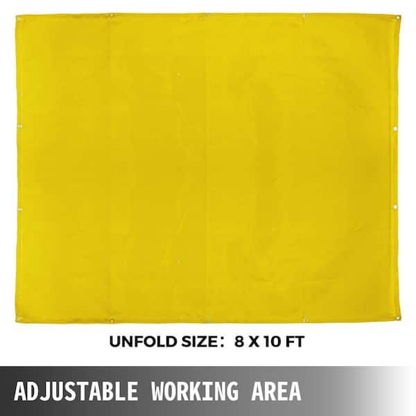Welding Blanket 6 ft. x 10 ft. Portable Fire Retardant Blanket Fiberglass  with Carry Bag, Black