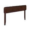 Angled view of the Florence Walnut Brown Solid Wood Full Headboard