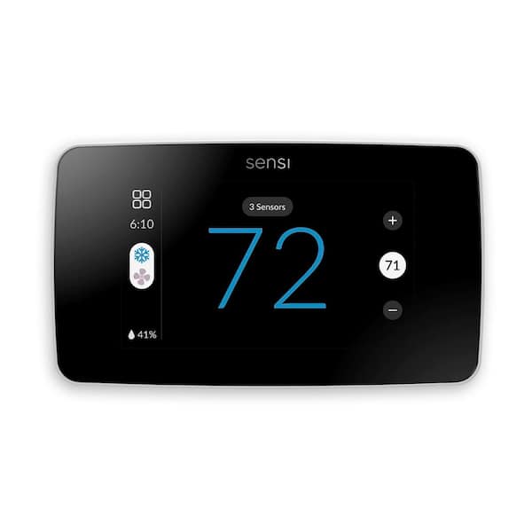 Copeland Sensi Touch 2 Wi-Fi 7-Day Programmable Thermostat, Touchscreen Color Display, Data Privacy, C-Wire Required-White