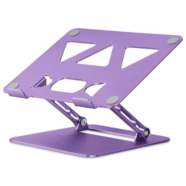 OBJLGEV Adjustable Foldable Laptop Stand Holder Riser for Desk Purple Aluminum Notebook Stand for MacBook