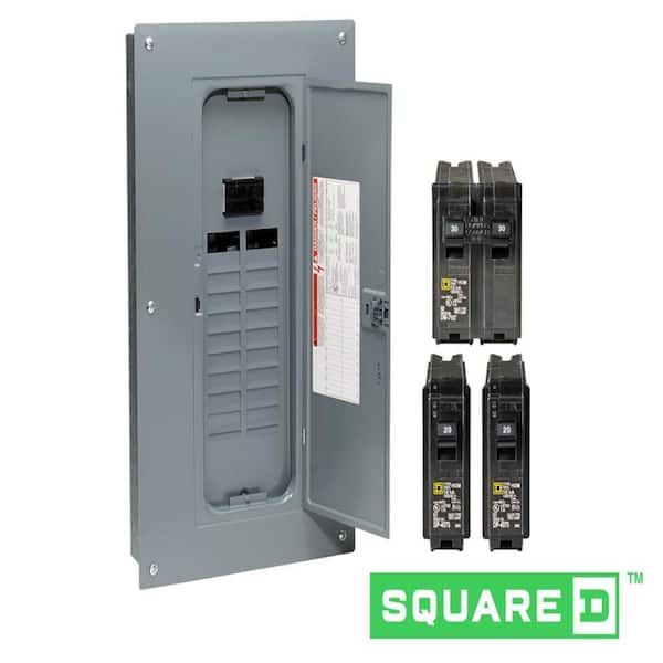 Square D 100 Amp 20 Space 40 Circuit Outdoor Main Load Center Breaker Panel Box 