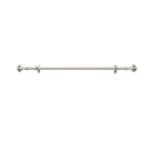 Royale Mirage 48 in. - 86 in. Adjustable 3/4 in. Single Curtain Rod in Electro Plated Mirage Finials
