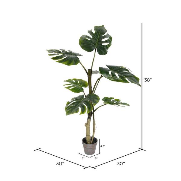 Vickerman 38 in Artificial Potted Grand Split Philodendron Tree. TB180638 -  The Home Depot