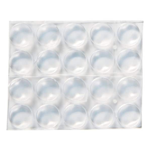 Scotch 1/2 in. Clear Self-Stick Rubber Pad Bumpers, 40 Pack