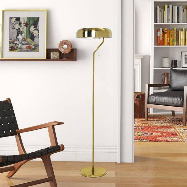 Miscool Avex 55 in. Gold Modern 1-Light Pull Chain Standard Floor