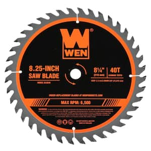 8.25 in. 40-Tooth Carbide-Tipped Circular Saw Blade