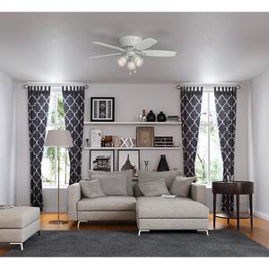 Hatherton 46 in. Indoor White Ceiling Fan with Light Kit