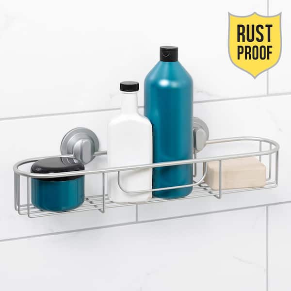 Zenna Home Rustproof Shower Caddy, 2 Shelves, Wall Mounted, with Powerful  Suction and Adhesive Installation Options, Power Grip Pro, Stainless Steel