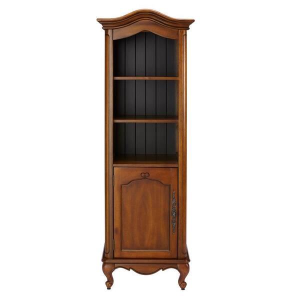 Home Decorators Collection Provence 20 in. W Linen Cabinet in Chestnut with Black