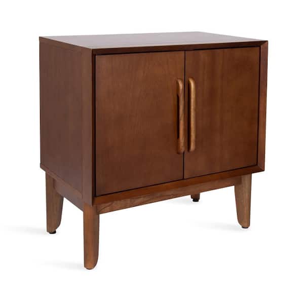 McCutcheon 22 in. Walnut Brown Rectangle Wood End Table