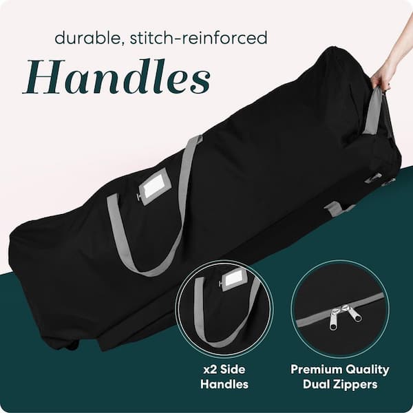 9 ft. Storage Bag with Zipper, Carry Handles, and Wheels, Black