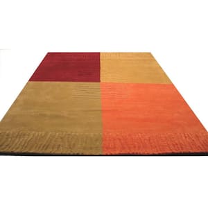 Hand-tufted Wool Multicolored 4 ft. x 6 ft. Contemporary Geometric Durado Area Rug