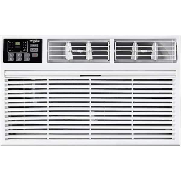 Whirlpool 8,000 BTU (DOE) 115-Volt Through-The-Wall Air Conditioner Cools 350 sq. ft. with Heater with Remote in White