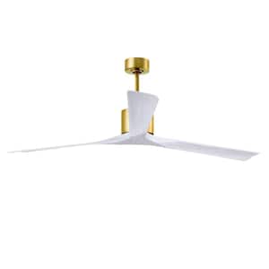 Nan XL 72 in. Indoor/Outdoor Brushed Brass Ceiling Fan with Remote Control Included