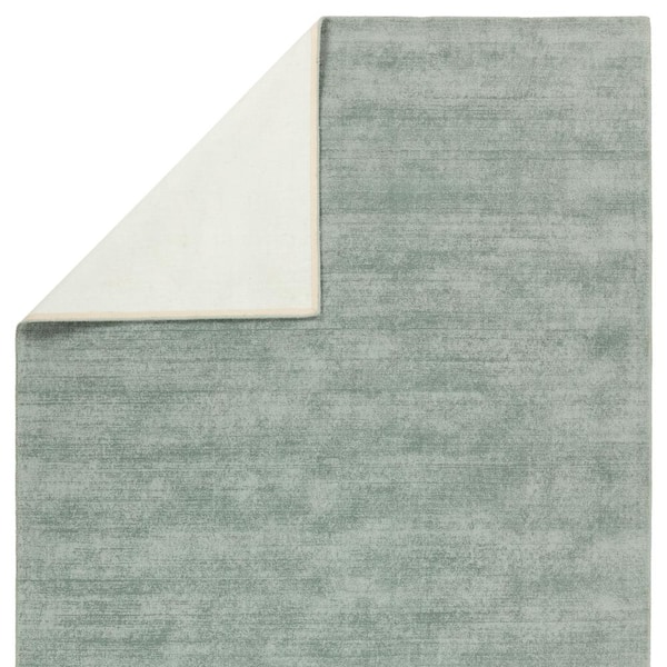 Arcus Seafoam Green 9 ft. x 12 ft. Solid Handmade Area Rug