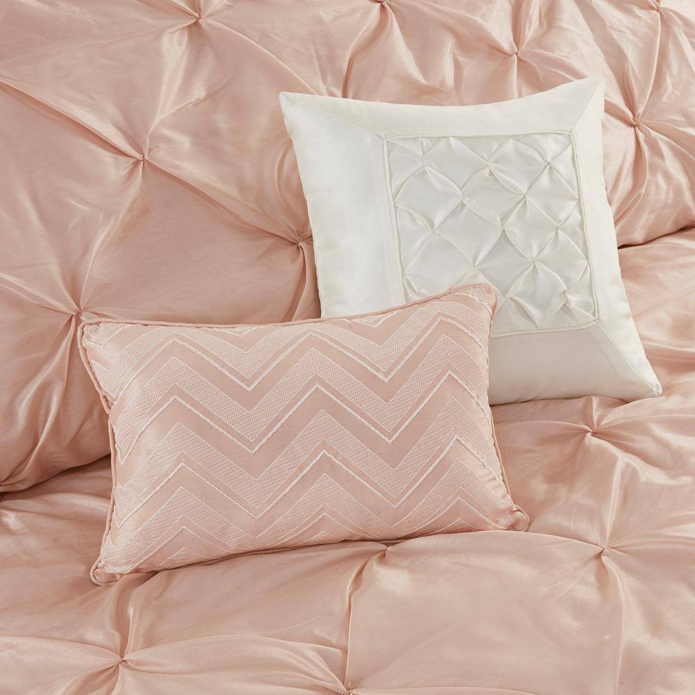 Blush Microfiber California King Down Alternative Bedding Set