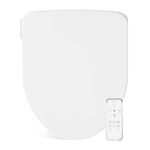 Slim Three Electric Bidet Seat for Round Toilets in. White with Wireless Remote