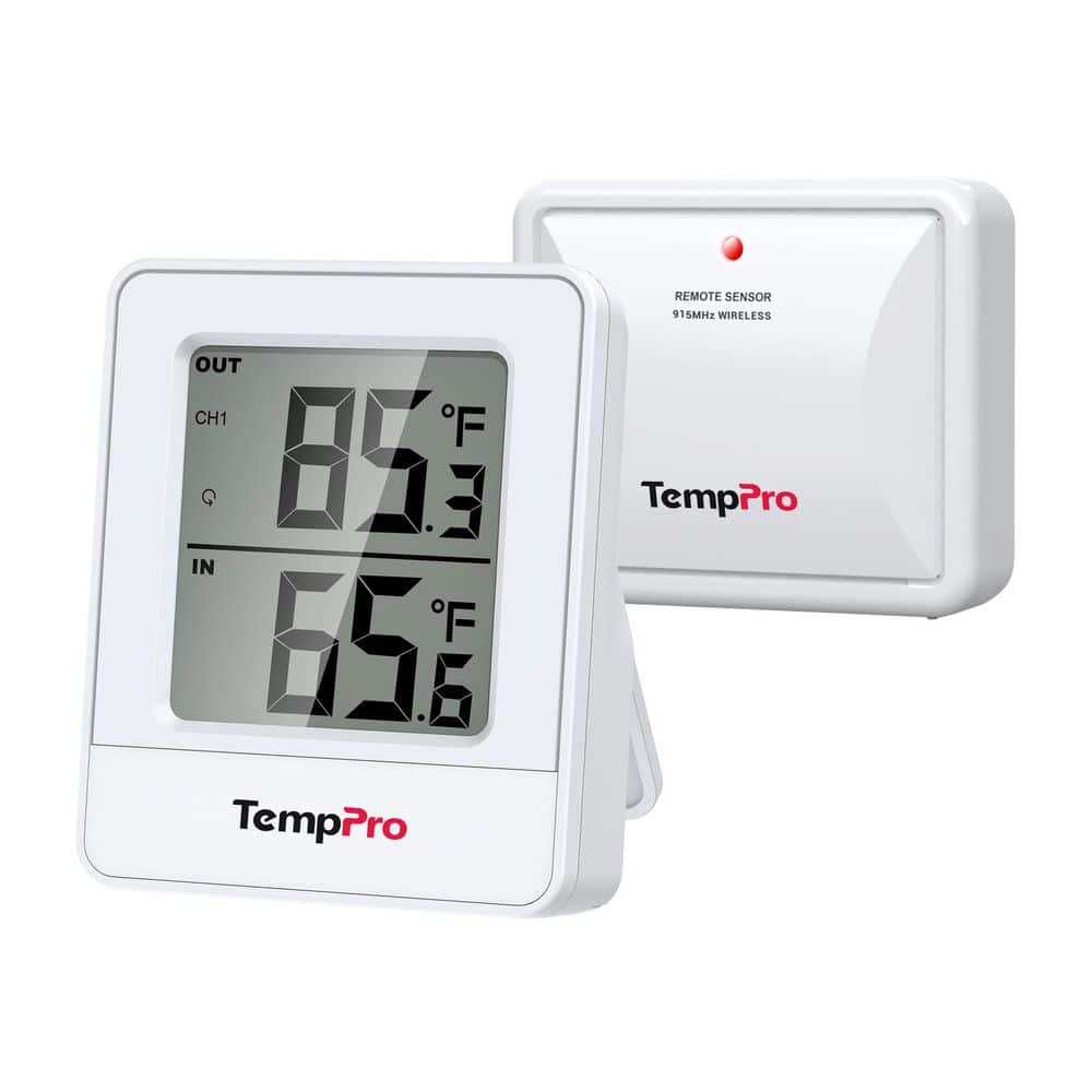 TempPro Wireless Indoor Outdoor Thermometer with Temperature