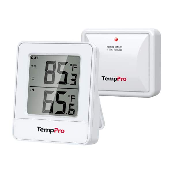 Wireless Indoor Outdoor Thermometer with Temperature Sensor Up to 500FT, Outdoor Thermometer