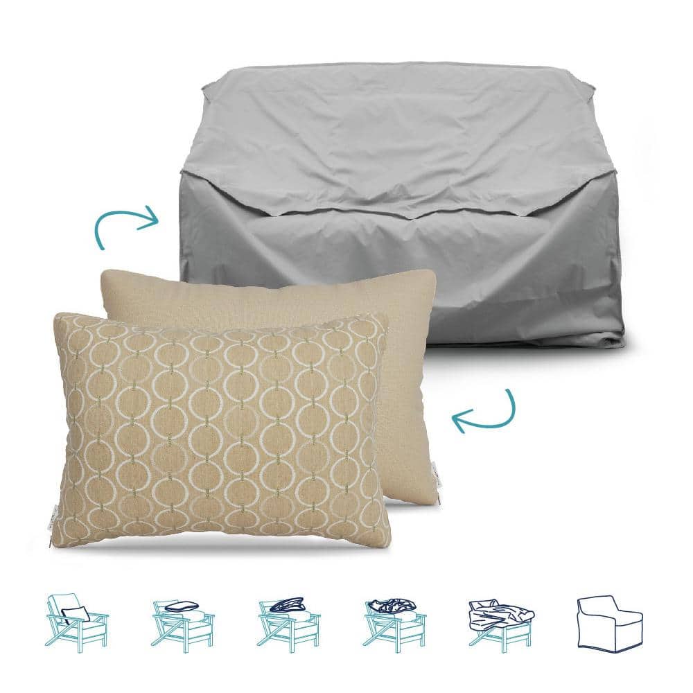 Pillow-To-Cover 16 in. x 24 in. Pango Wren/Meridian Wren Pillow Loveseat Co