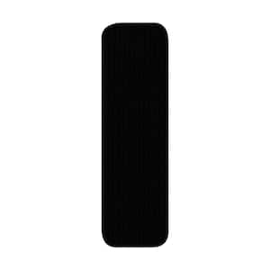 Diego Black 28 in. x 8.7 in. Solid Non-Slip Rubber Back Stair Tread Cover (Set of 15)