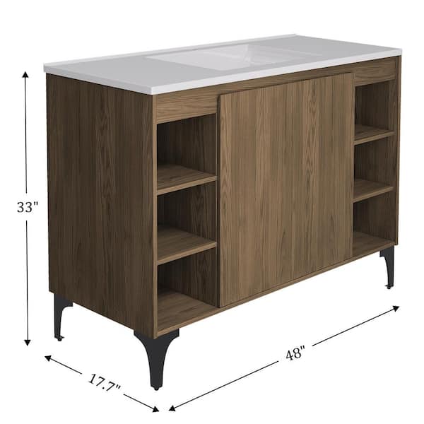 Dark Gray 48' storage cabinet with adjustable shelf