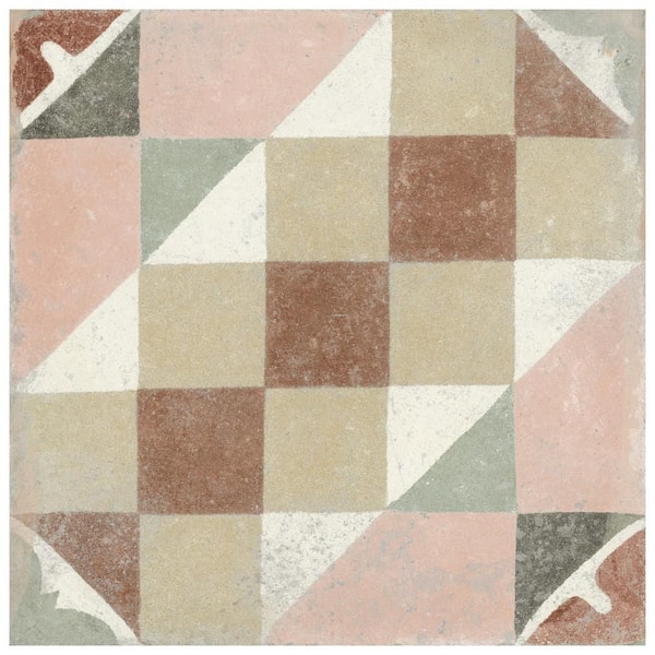 Merola Tile Kings Valentia Favara 9 in. x 9 in. Porcelain Floor and Wall Take Home Tile Sample