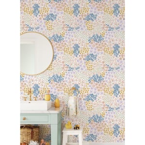Floral Bunch Multi-Colored Bright Peel and Stick Wallpaper Sample