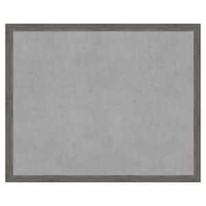 Regis Barnwood Grey Narrow 43 in. x 35 in Framed Magnetic Board