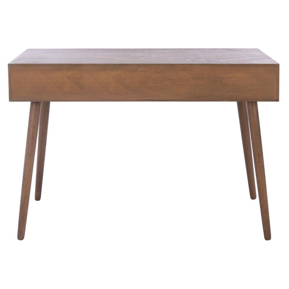 Remy Brown Mid-Century Wood Writing Desk with Drawer
