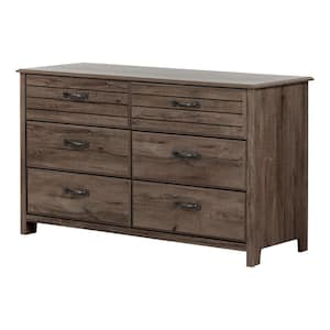 Asten 6 -Drawer Fall Oak Dresser 31.25 in. H x 53.5 in. W x 19.5 in. D