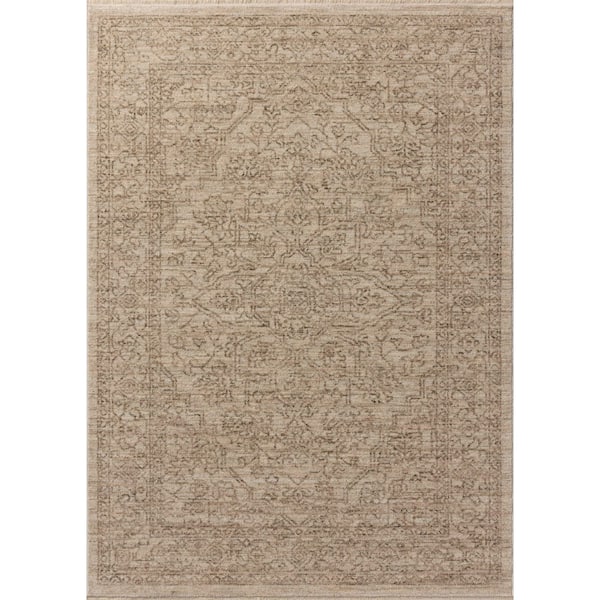 Newman Taupe / Bone 7 ft. 10 in. x 10 ft. 2 in. Traditional Area Rug