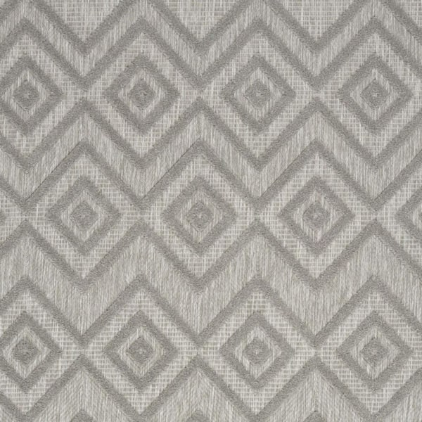 Gray 6 ft. x 9 ft. Woven Polypropylene;Polyester Indoor/Outdoor Area Rug