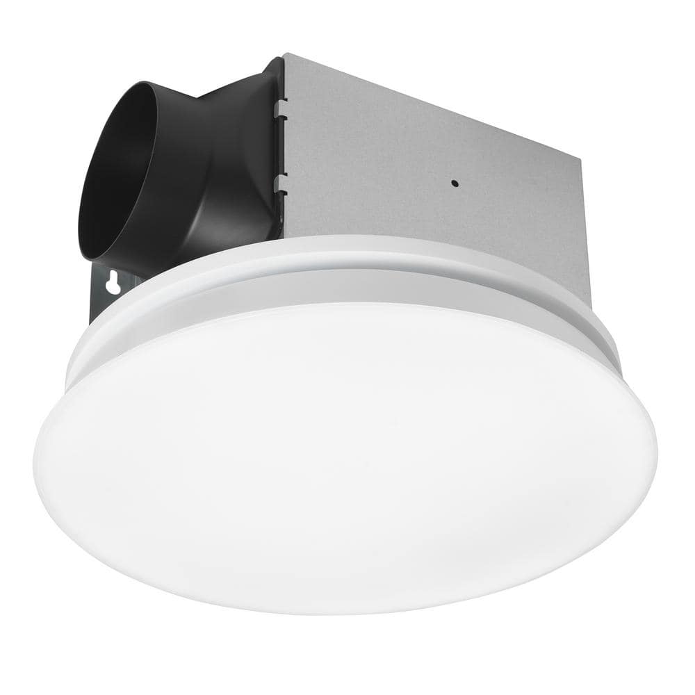 Commercial Electric 80 CFM 1.1 Sones Adjustable CCT LED and Night Light Ceiling/Wall Bathroom Exhaust Fan