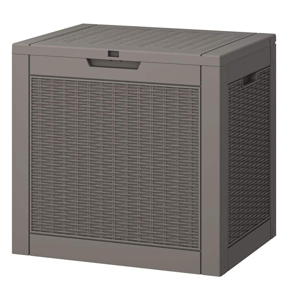 31 Gal. Grey Resin Waterproof and UV Resistant Deck Box