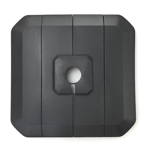 KBS0038U 168lb Offset Cantilever Fillable Patio Umbrella Base Stand, 18in Black