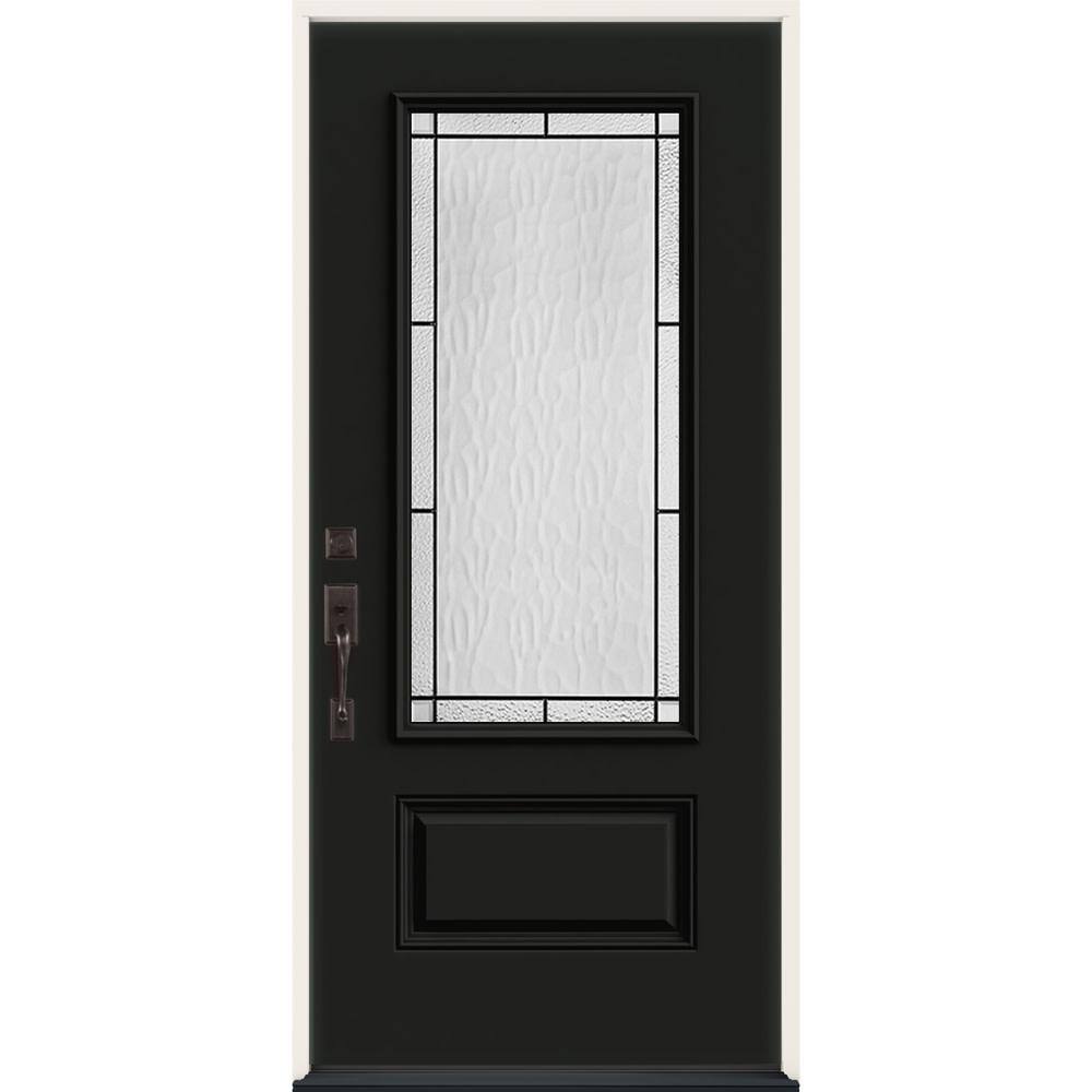 JELD-WEN 36 in. x 80 in. Right-Hand 3/4 Lite Decorative