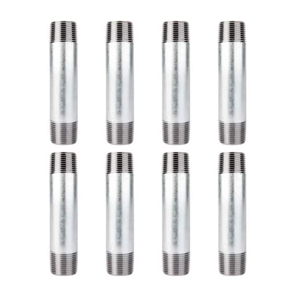 PIPE DECOR 3/4 in. x 4-1/2 in. Galvanized Steel Nipple (8-Pack)