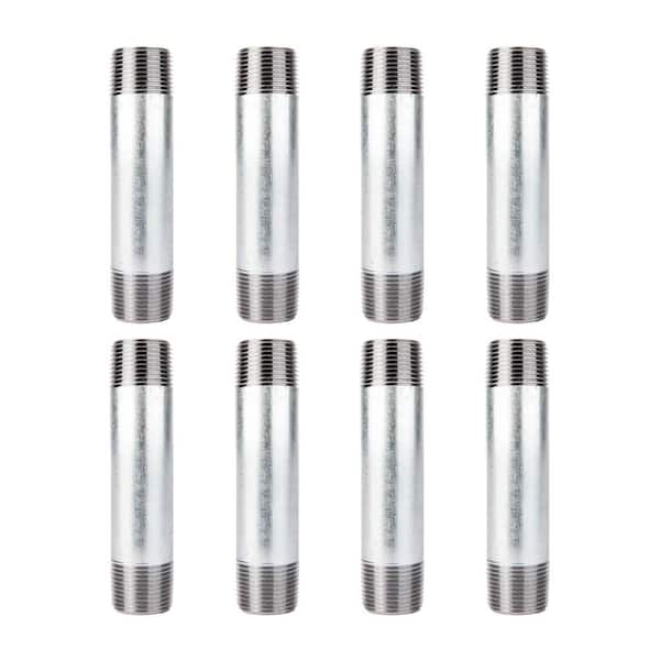 PIPE DECOR 3/4 in. x 4-1/2 in. Galvanized Steel Nipple (8-Pack)